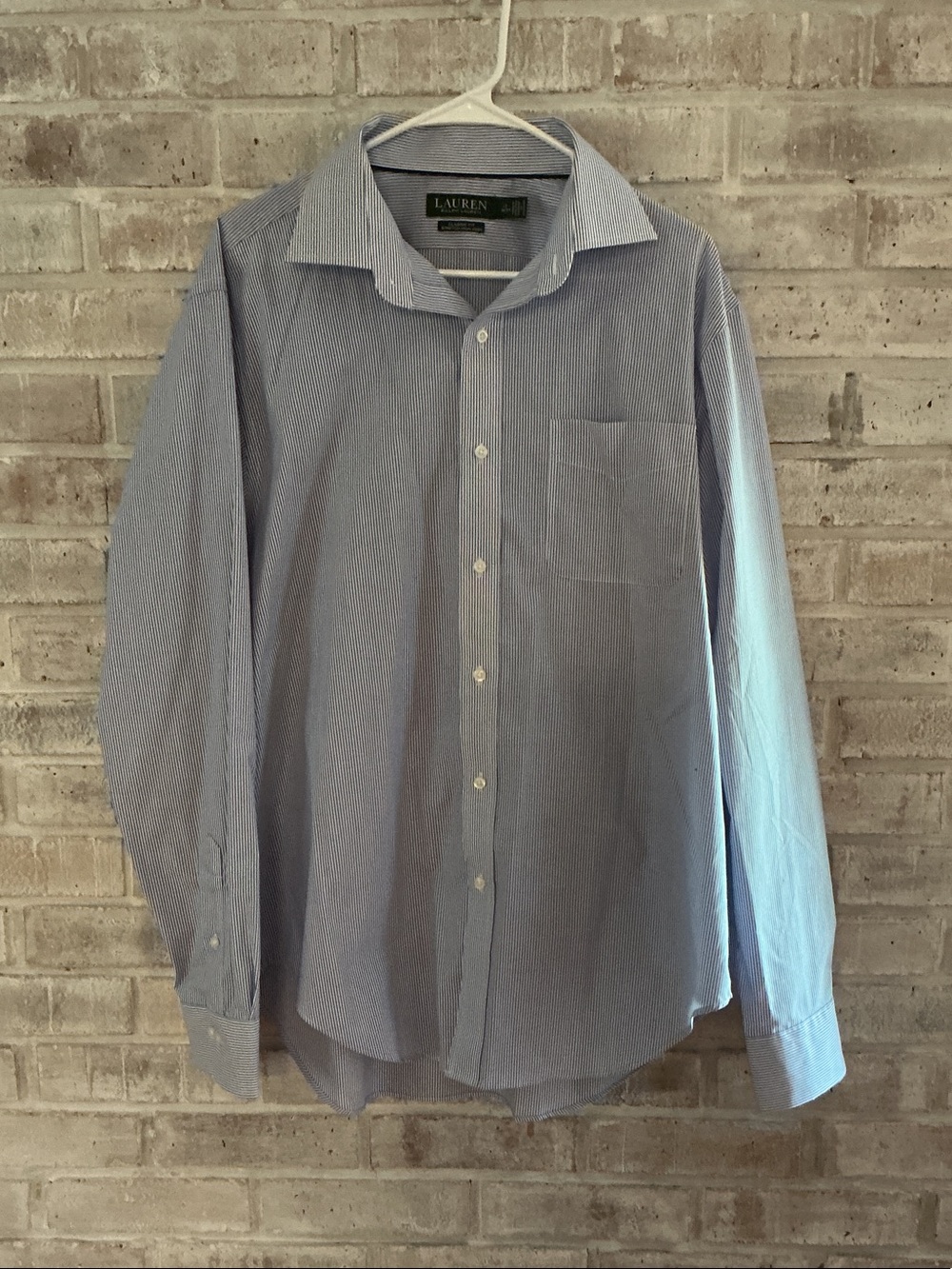 Lauren Ralph Lauren Light Blue Pinstripe Men's Dress Shirt